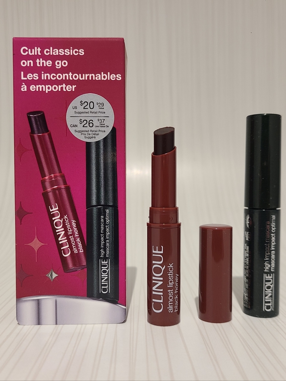Clinique Almost Lipstick Duo - Black Honey Lipstick & High Impact Mascara Black
